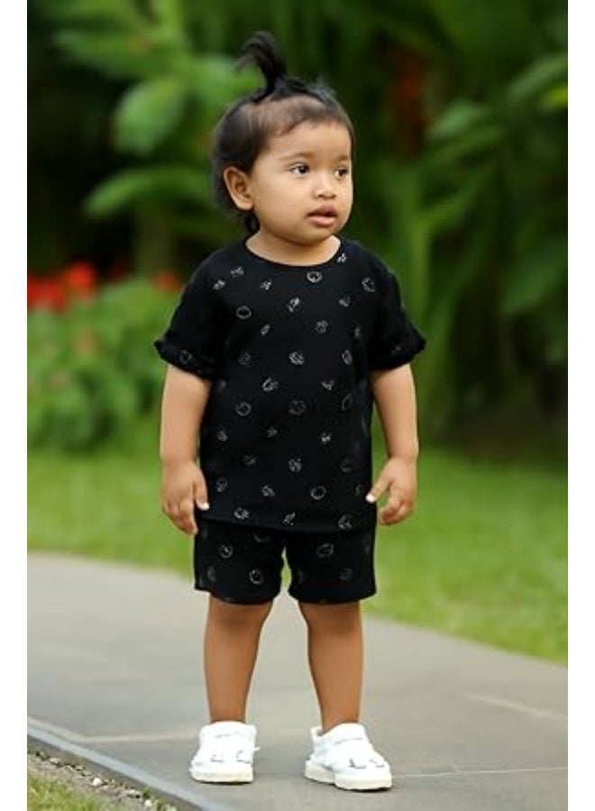 MINIIMODZ Alpha Print Shorts for Girls | Soft Cotton Mini Shorts with Alphabet Print | Toddler Nightwear & Casual Shorts - Image 5